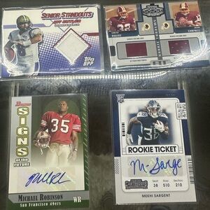 Assortment of Autographed football & jersey cards